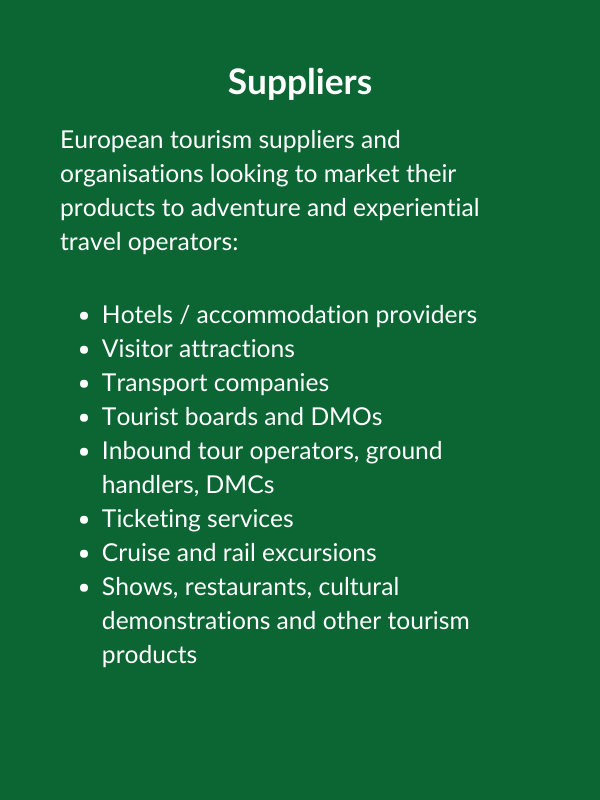 Adventure Europe 2024 suppliers